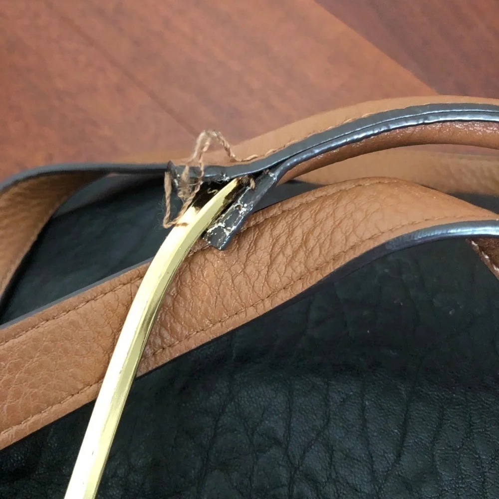 orYANY black leather satchel purse bag